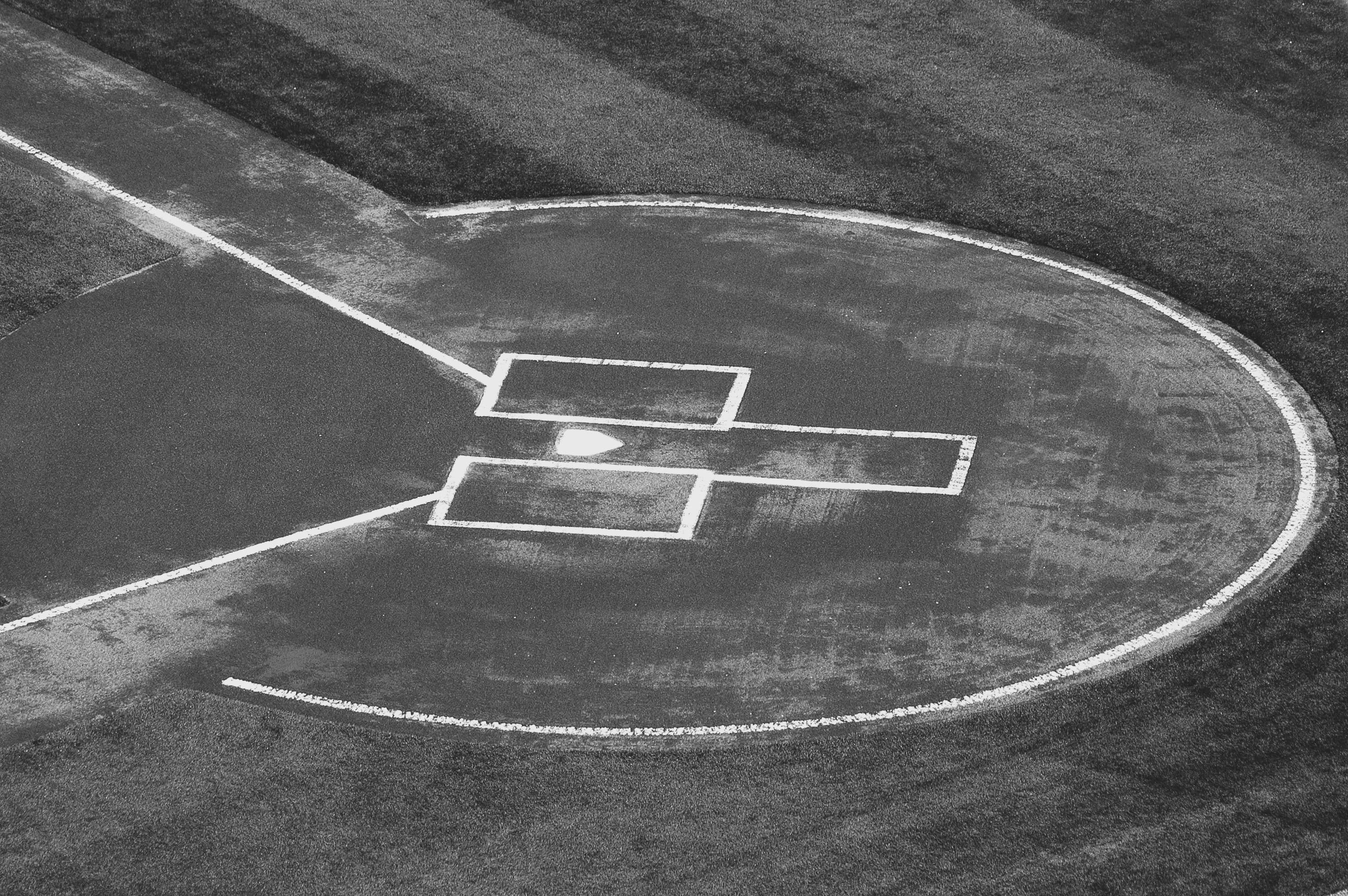 Home plate and batters box symbolizing where the game begins
